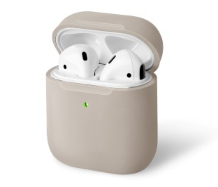 Uniq Lino Hybrid Liquid Silicon Airpods Case - Ivory - Zoom Image