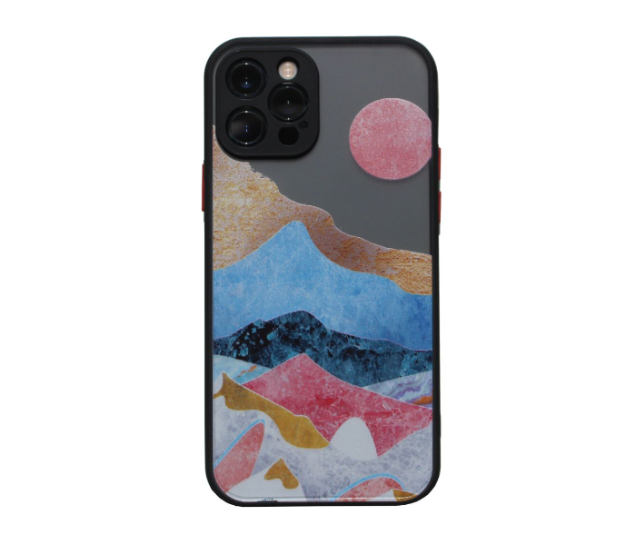 Matt Translucent Black Case Art Print Sunrise Mobile Case For iPhone 12 Mini - Zoom Image 1