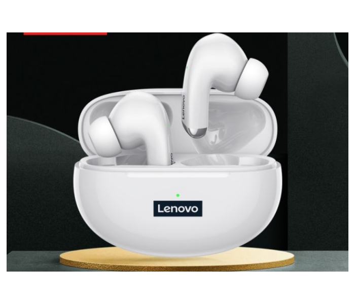 Lenovo LP5 Original Waterproof Wireless Bluetooth Earbuds - White - Zoom Image