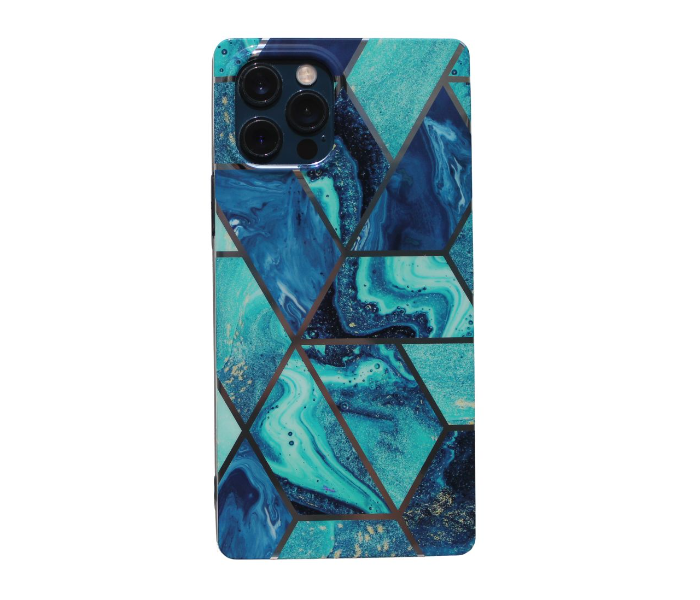 Protective Case Art Print Ocean Marble Mobile Case For iPhone 12 Pro - Blue - Zoom Image 1