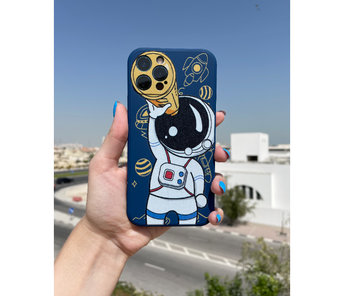 Blue Case Art Print Austronaut Mobile Case For iPhone 11 Pro - Blue - Zoom Image 2