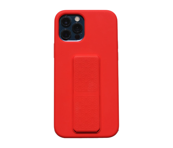 Liquid Silicone Red Case Magnet Grip Stand Mobile Case For iPhone 11 Pro Max - Red - Zoom Image 1