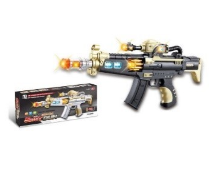 DK1196 Electric Gun With Light and Sound Activity Toy For Kids - Black - Zoom Image