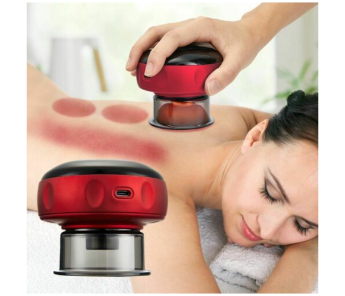 Generic Electric Cup Body Massage Therapy Vacuum Cupping Anti-Cellulite Burning Slimming - Red and Black - Zoom Image 1