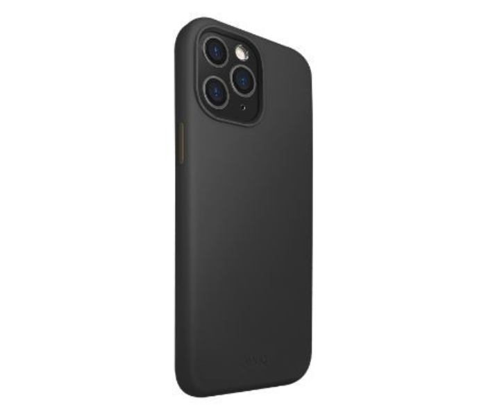 Uniq Hybrid Iphone 12 or 12 Pro Lino Hue Antimicrobial Mobile Covers - Black - Zoom Image