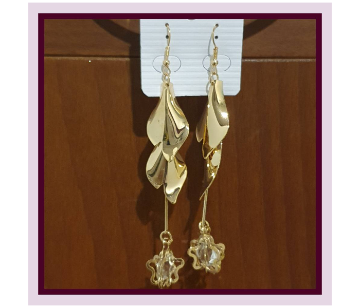 Strabella TSB13a Weightless Hanging Earrings For Women - Gold - Zoom Image