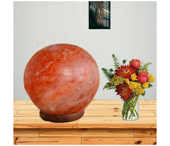 Techno Globe Shaped Salt Lamp With Usb Cable - Zoom Image 1