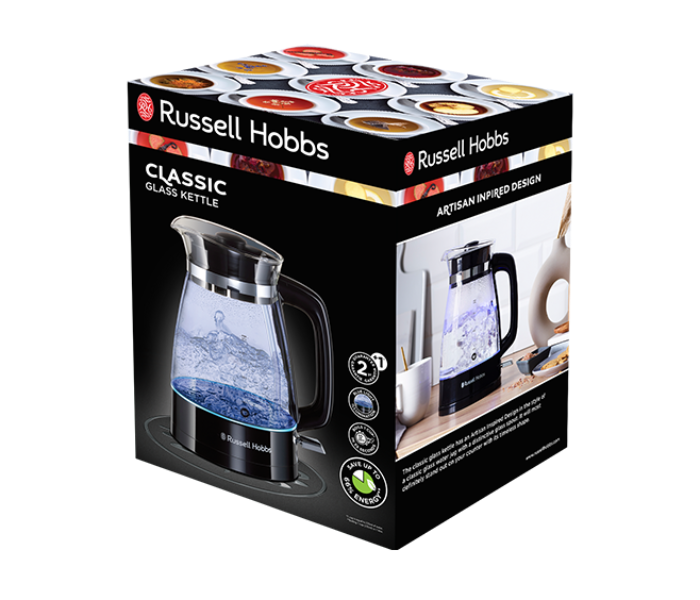 Russell Hobbs RH26080 Classic Glass Kettle - Black - Zoom Image 3