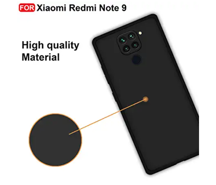 Shockproof Back Cover for Redmi Note 9 - Black - Zoom Image 3