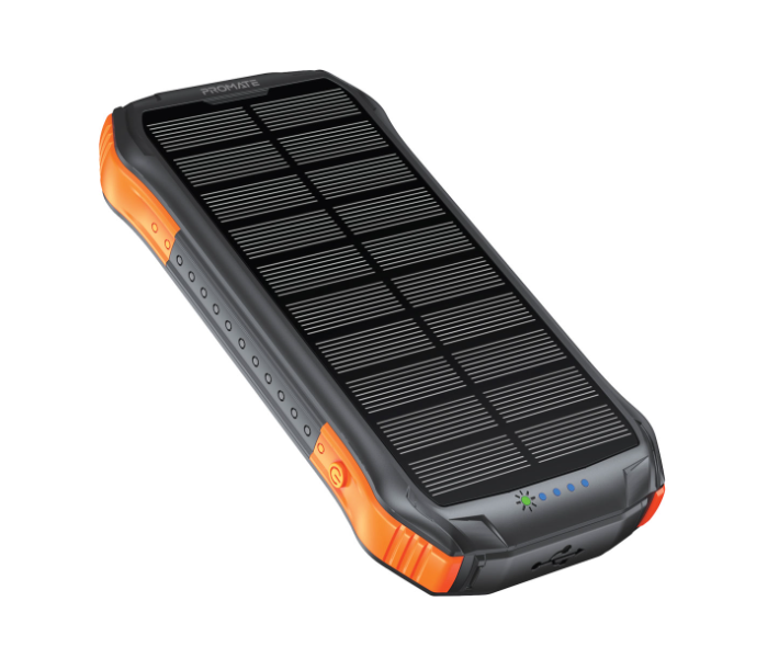 Promate SOLARTANK-10PDQI Solar Power Bank - Black - Zoom Image 1