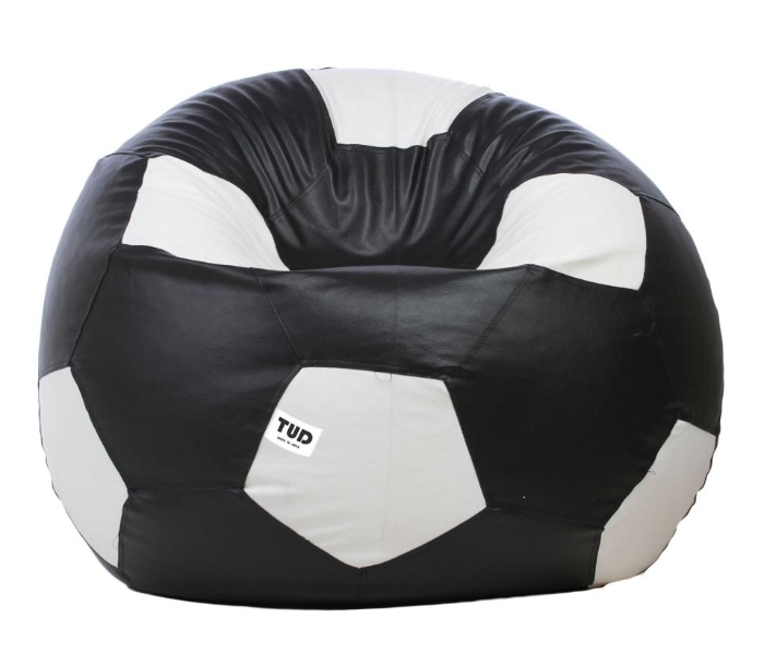 TUD Football XXXXL Bean Bag - Black and White - Zoom Image