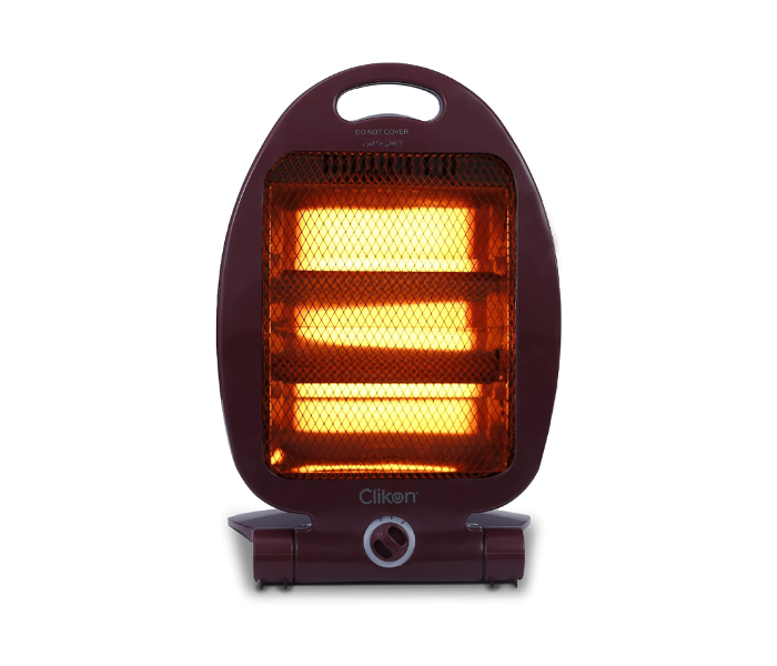 Clikon CK4234 800 Watts Anti Fire Quartz Heater - Maroon - Zoom Image 1