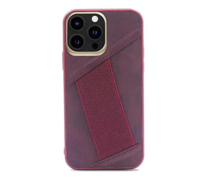 Kajsa Leather Case Elastic Hand Grip Back Case for iPhone 13 Pro - Zoom Image 6