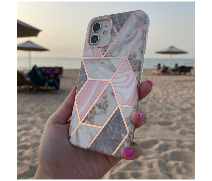 Protective Case Art Print Pink Marble Mobile Case For iPhone 13 Pro - Pink - Zoom Image 2