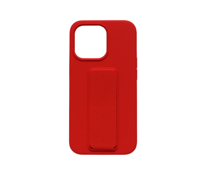 Liquid Silicone Red Case Magnet Grip Stand Mobile Case For iPhone 13 Pro - Red - Zoom Image 2