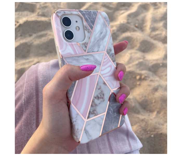 Protective Case Art Print Pink Marble Mobile Case For iPhone 12 Pro Max - Pink - Zoom Image 1