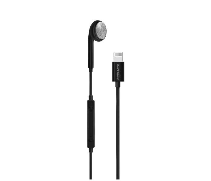 Promate Beat-LT Mono Earbuds with Lightning Connector - Black - Zoom Image 1