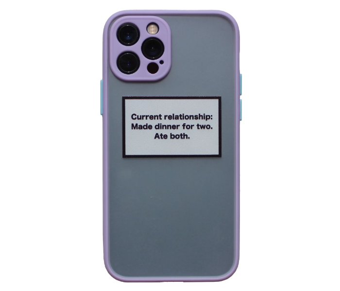 Matt Translucent Case Purple Bumper Art Print Relationship Status Mobile Cases For iPhone 13 Mini - Purple - Zoom Image 1