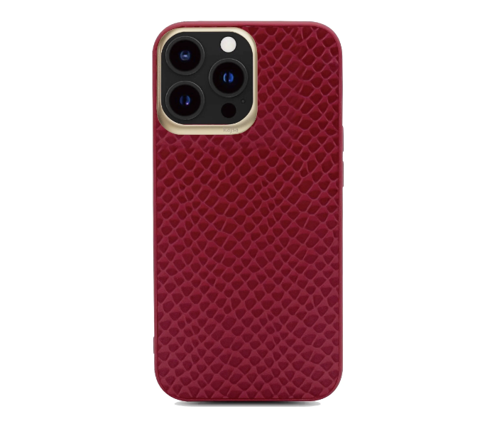 Kajsa Genuine Leather Pearl Pattern Back Case For iPhone 13 Pro - Zoom Image 4