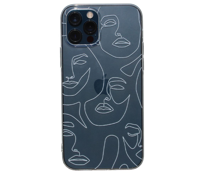 Transparent Case Art Print Faces Mobile Case For iPhone 12 Mini - Zoom Image 1