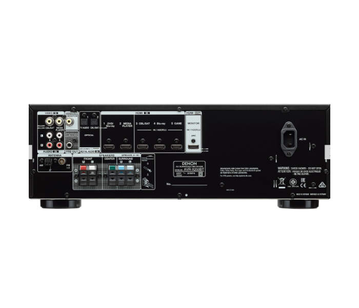 Denon AVR-X250BT 130Watts AV Receiver - Black - Zoom Image 3