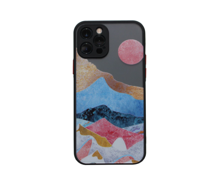 Matt Translucent Black Case Art Print Sunrise Mobile Case For iPhone 12 Pro - Zoom Image 1