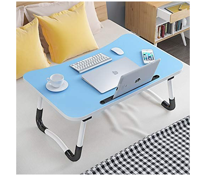 Bed Laptop Table with Cup Holder - Blue - Zoom Image 1