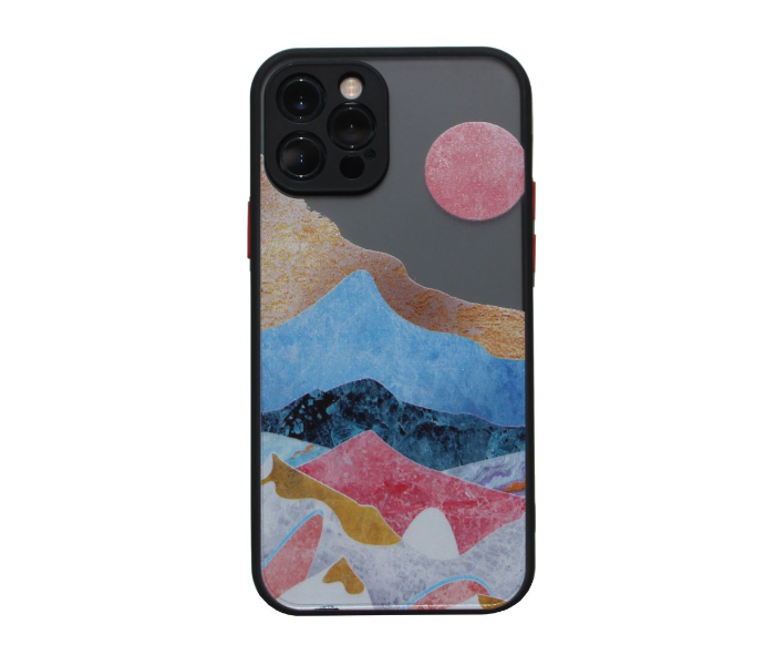 Matt Translucent Black Case Art Print Sunrise Mobile Case For iPhone 12 - Zoom Image 1