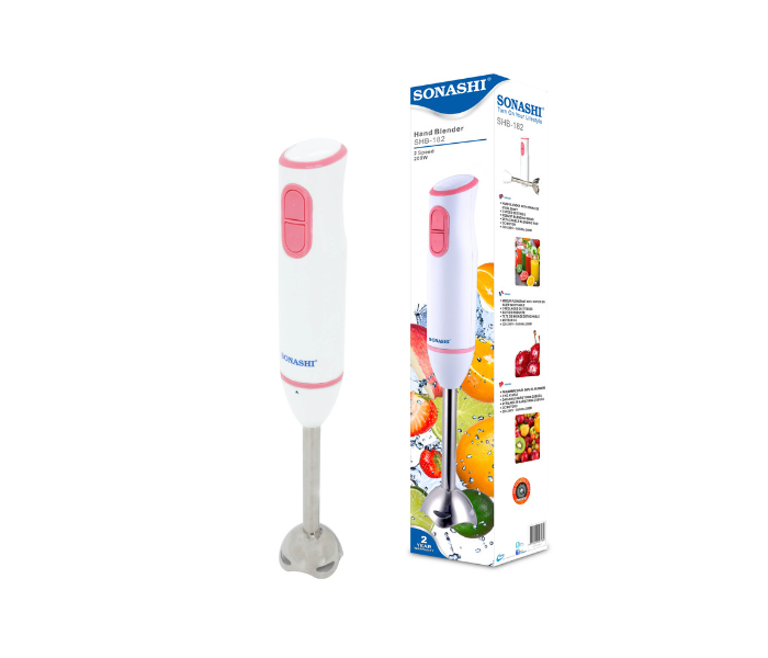 Sonashi SHB-182 200Watts Hand Blender With Detachable Stainless Steel Shaft - White and Silver - Zoom Image 5