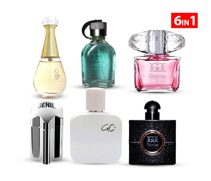 Genie Collection Combo of 6 Piecs Genuine Fragrance Perfumes - Zoom Image