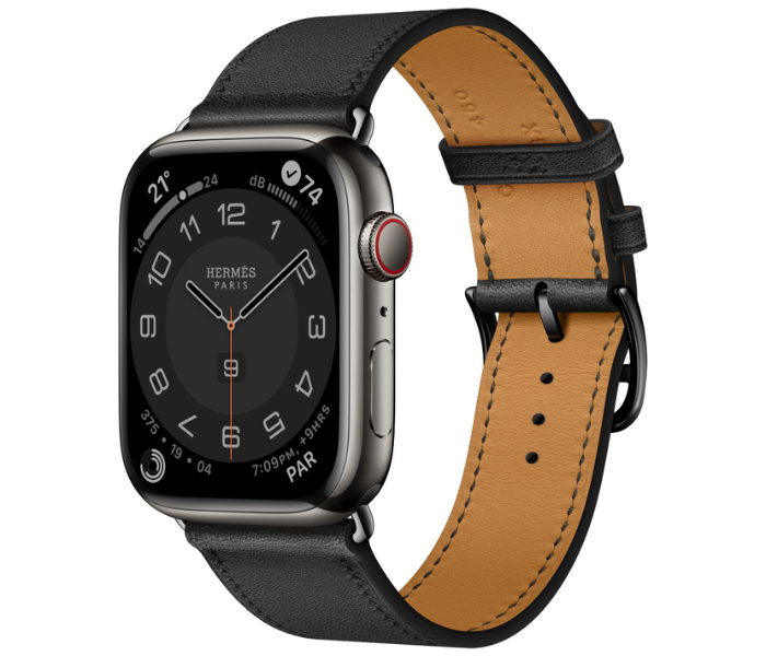 Apple Watch Series 8 GPS AND Cellular Space Black Stainless Steel Case with Single Tour 45mm - Zoom Image 1