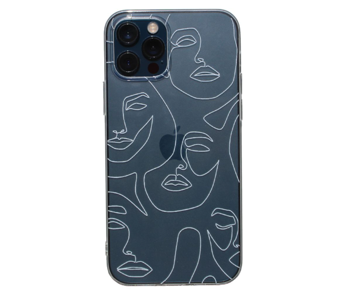 Transparent Case Art Print Faces Mobile Case For iPhone 13 Pro - Zoom Image 1