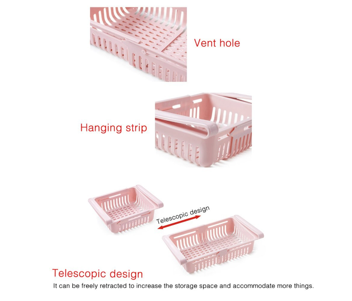 Storage Box for Refrigerator - Pink - Zoom Image 2