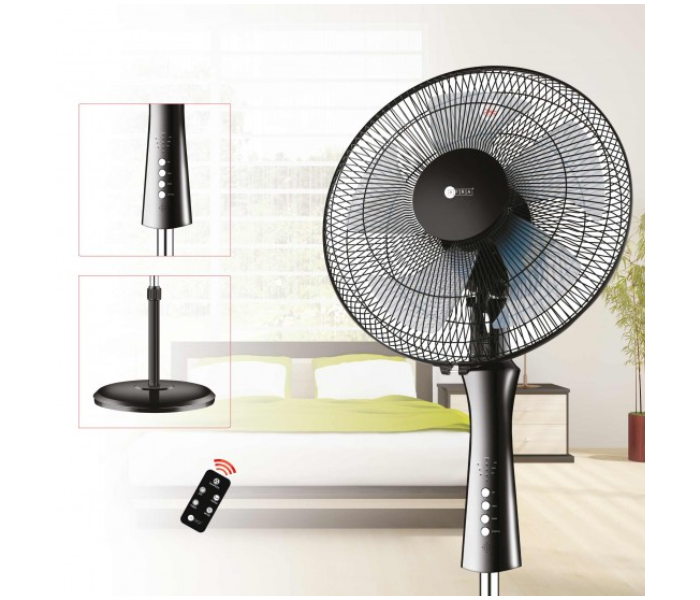 Afra AF-1660BKR 60Watts Electric Stand Fan With Remote - Black - Zoom Image 5