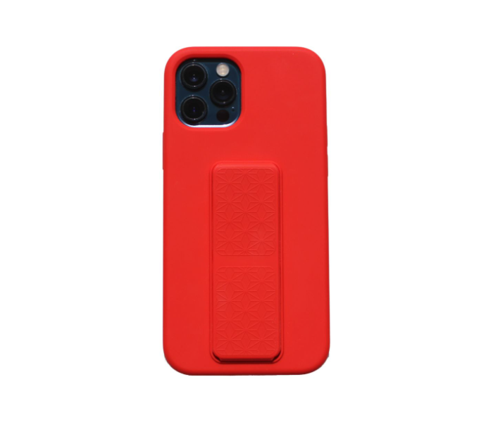 Liquid Silicone Red Case Magnet Grip Stand Mobile Case For iPhone 13 Pro - Red - Zoom Image 1