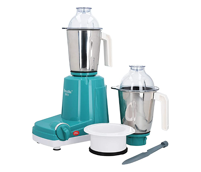 Preethi MG182/08 500Watts Trio Mixer Grinder - Blue and White - Zoom Image 1