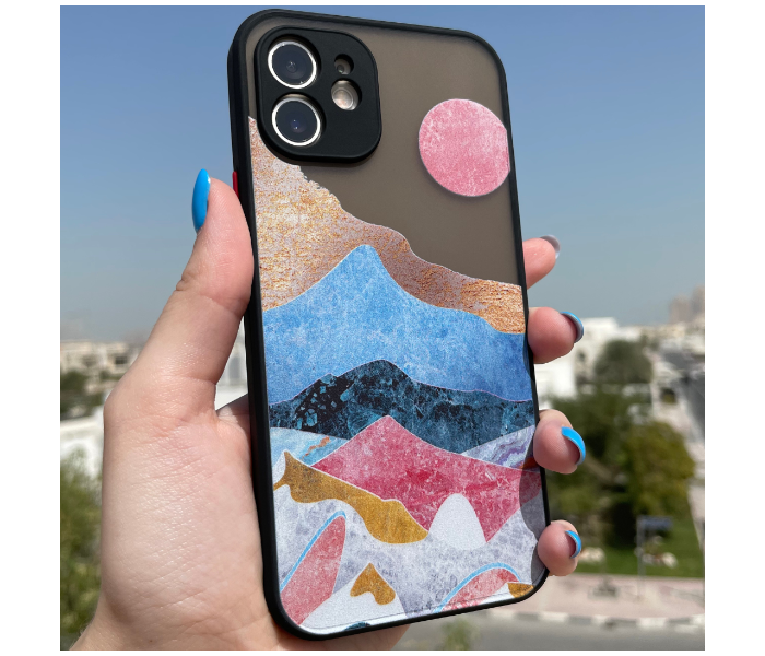 Matt Translucent Black Case Art Print Sunrise Mobile Case For iPhone 12 Pro Max - Zoom Image 3