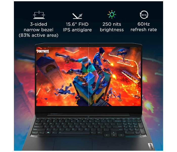 Lenovo 81Y4001WUS  IdeaPad Gaming 3 15 Inch FHD Intel Core i510300H Processor 16GB RAM 256GB SSD 1TB HDD 4GB NVIDIA GeForce GTX 1650 Graphics Windows 10 - Onyx Black - Zoom Image 7