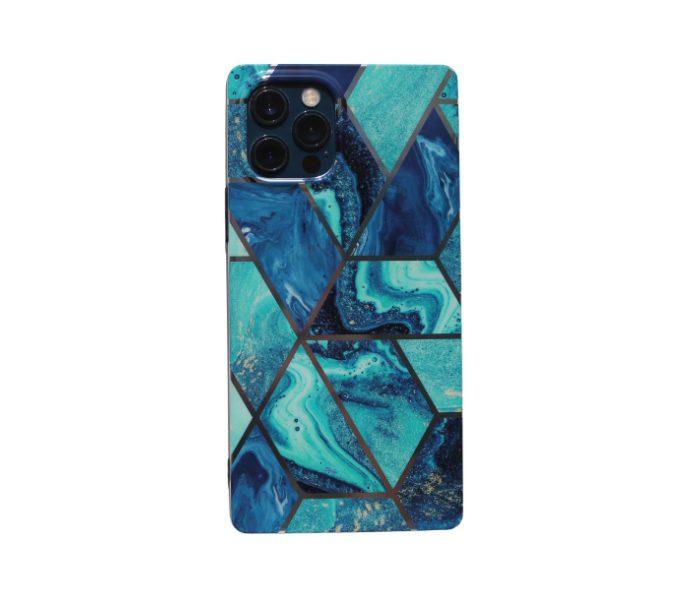 Protective Case Art Print Ocean Marble Mobile Case For iPhone 12 - Blue - Zoom Image 1