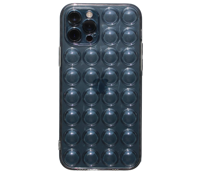 Transparent Grey Case Bubbles Mobile Case For iPhone 12 Pro Max - Grey - Zoom Image 1