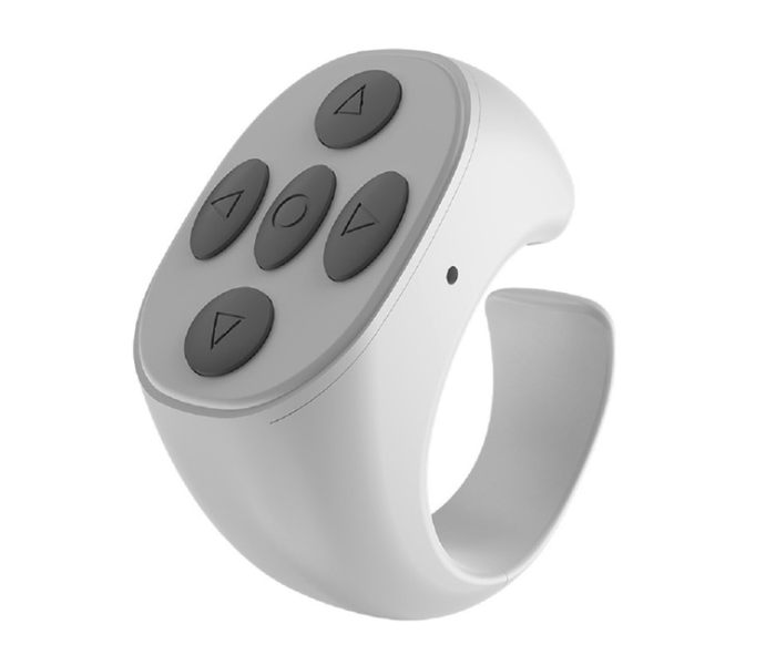 Mobile Phone Bluetooth Ring Remote Control Jx-05 - White - Zoom Image 1