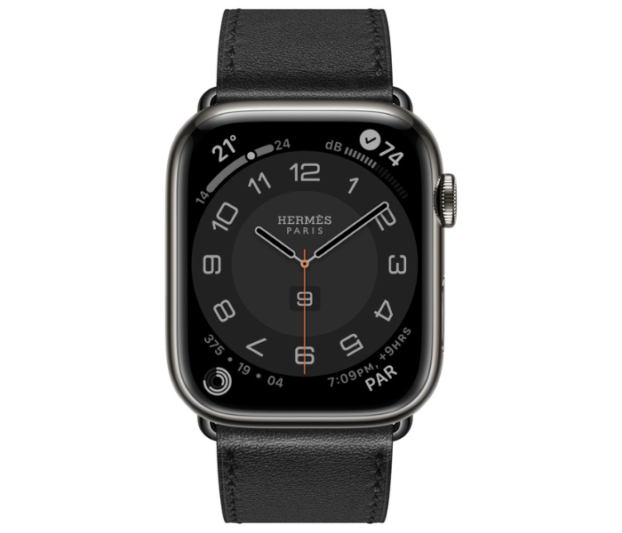 Apple Watch Series 8 GPS AND Cellular Space Black Stainless Steel Case with Single Tour 45mm - Zoom Image 2