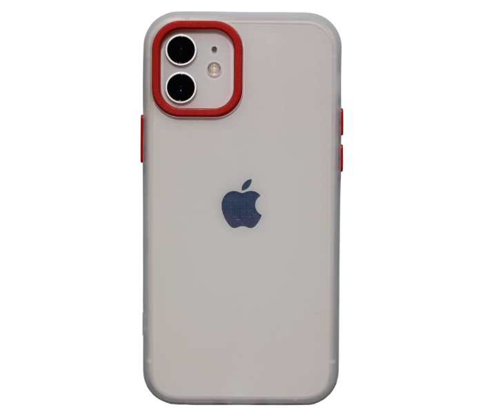 Transparent Case Red Camera Ring Mobile Case For iPhone 12 Pro Max - Red - Zoom Image 1