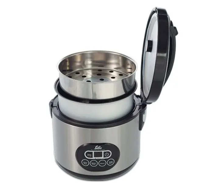 Solis Duo Programm Rice Cooker - Black and Silver - Zoom Image 2