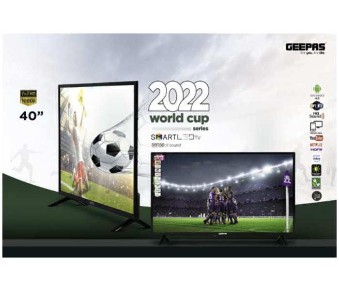 Geepas GLED4058SXHD 40-inch Smart Full HD LED TV - Black - Zoom Image 7