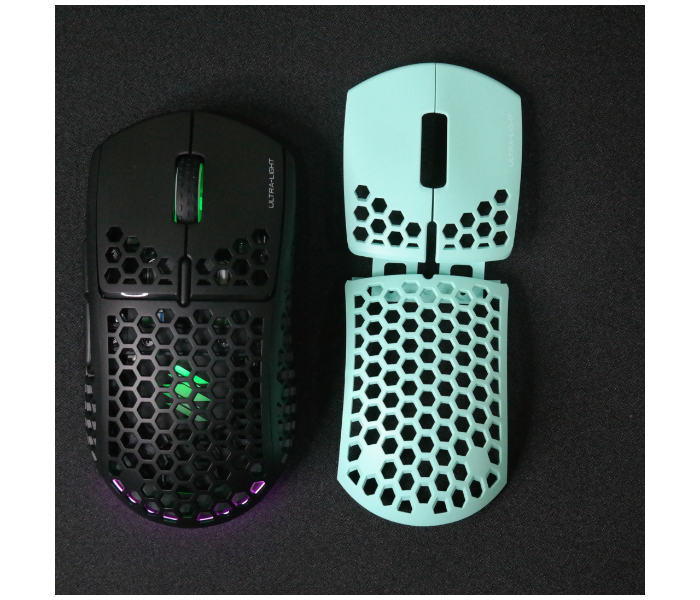 Craze C-HP-WMS-MR Hikari Pro and White and Mint Shell with RGB Built in Mousepad - White and Mint - Zoom Image 7