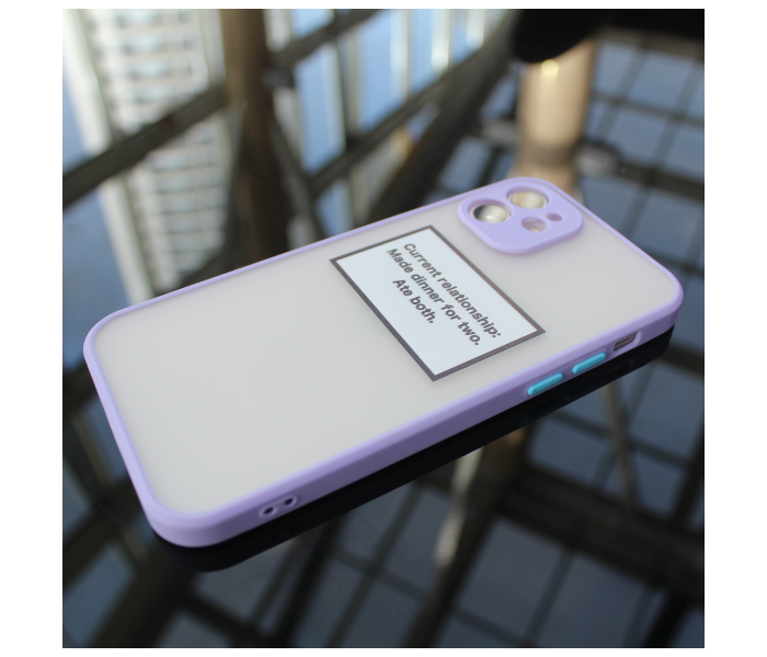 Matt Translucent Case Purple Bumper Art Print Relationship Status Mobile Cases For iPhone 11 Pro - Purple - Zoom Image 2