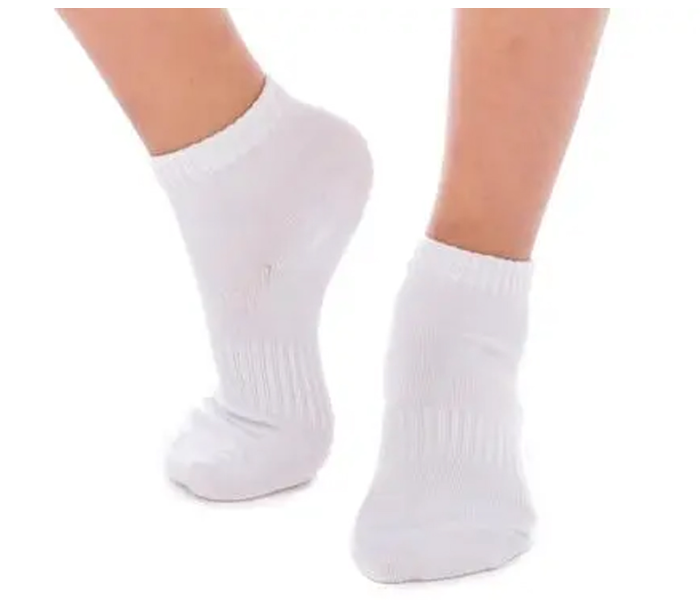 JIAYI Pack of 2 Pair Basic Sneaker Socks for Men - White - Zoom Image