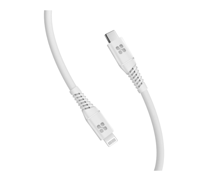 Promate POWERLINE-CI120 20W 1.2m Cord USB-C to Lightning Cable PD - White - Zoom Image 1