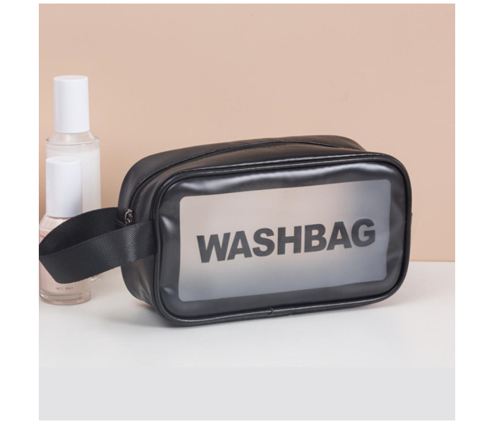 Easy Handcarry Multifunction Korea Style TPU Small Storage Wash Cosmetic Bag - Black - Zoom Image 1